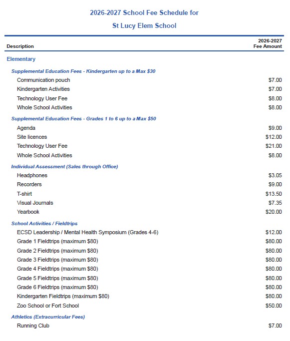 school fees 2026 27